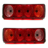 چراغ خطر نیسان اسپرت چهارخانه چراغ خطر تریلی ماموت مناسب تمامی تریلی ها با انواع کاربری مدل سیم دار طلق یک طرف زرد (بسته ۲ عددی)