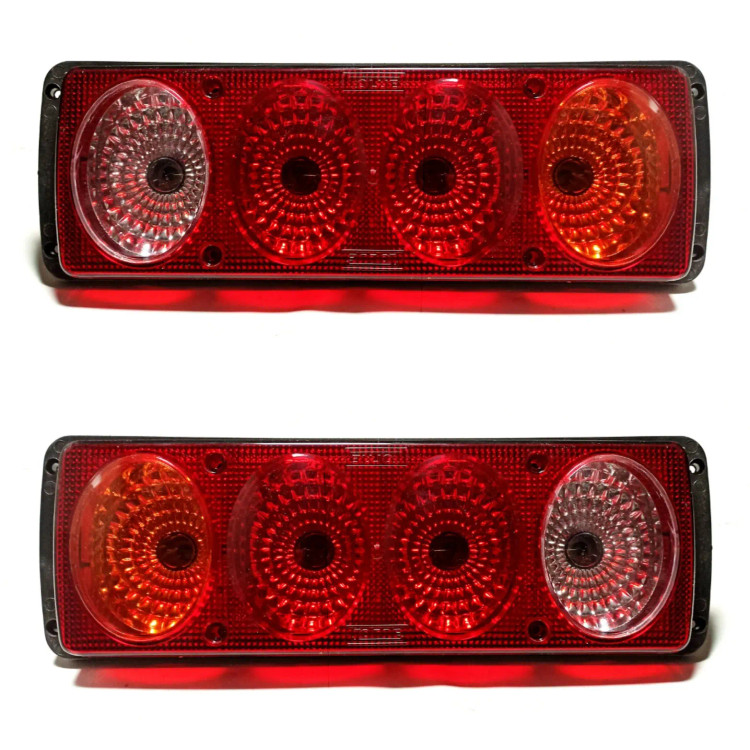 چراغ خطر نیسان اسپرت چهارخانه چراغ خطر تریلی ماموت مناسب تمامی تریلی ها با انواع کاربری مدل سیم دار طلق یک طرف زرد (بسته ۲ عددی)