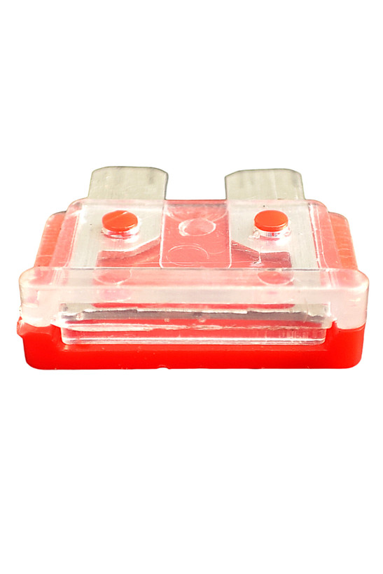 فیوز دو پایه کارتی خودرو مدل یک طرف شیشه ای (پک ۱۰ عددی)