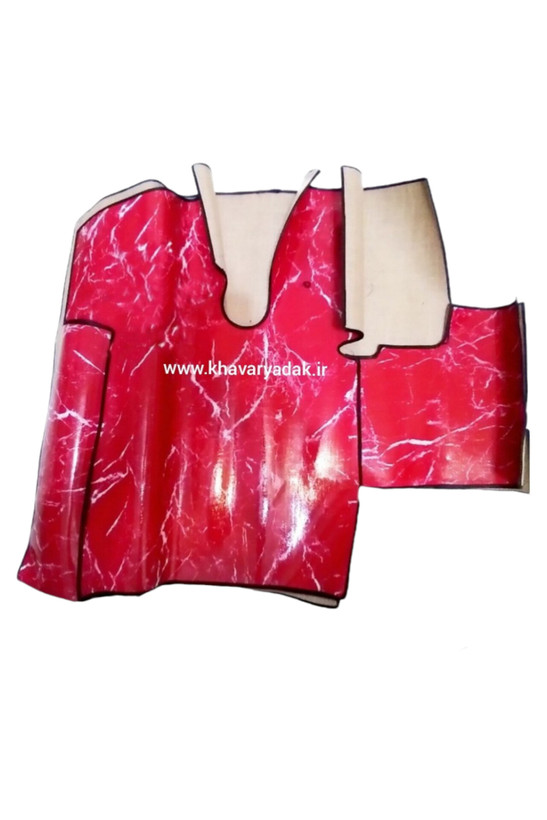 کفپوش خاور قدیم 608 و 808 دو تیکه رنگ قرمز مدل ابری