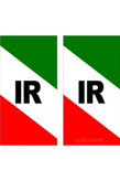 برچسب پلاک خودرو قطعه سازان کبیر مدل CHS-IR-787 بسته 2 عددی