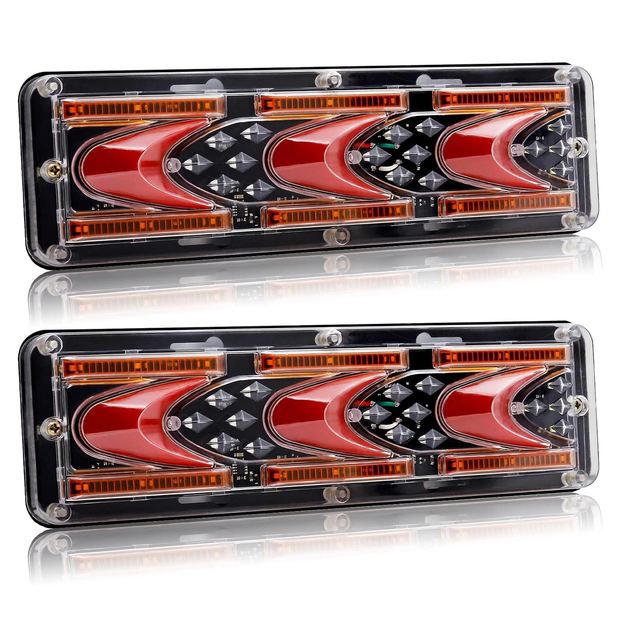 چراغ خطر لیزری LED SMD تریلر و کامیون ولتاژ 24 ولت (بسته 2 عددی)