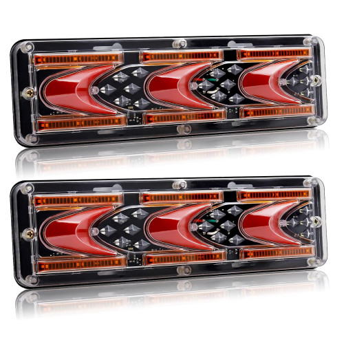 چراغ خطر لیزری LED SMD تریلر و کامیون ولتاژ 24 ولت (بسته 2 عددی)