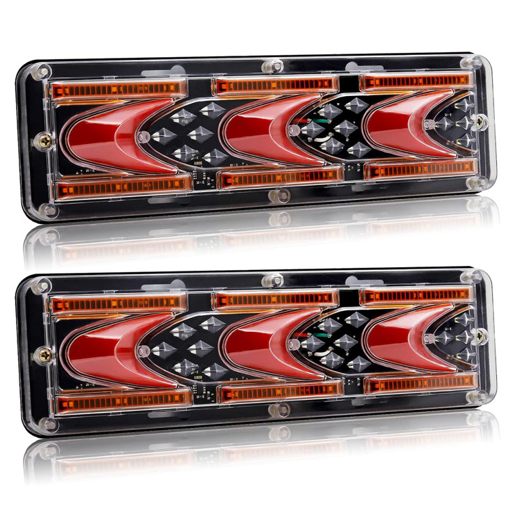 چراغ خطر لیزری LED SMD تریلر و کامیون ولتاژ 24 ولت (بسته 2 عددی)